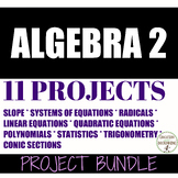 Algebra 2 Project Bundle for Algebra 2 Curriculum
