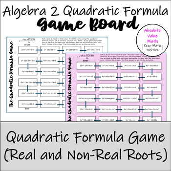 Preview of Algebra 2 Quadratic Equation Review Activity | Quadratic Equation Game