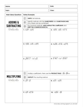 Radical Functions Algebra 2 Curriculum Unit 6 Distance Learning