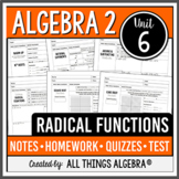 Radical Functions (Algebra 2 Curriculum - Unit 6) | All Things Algebra®