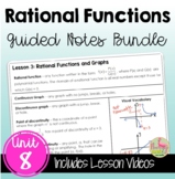 Rational Functions Guided Notes (Algebra 2 - Unit 8)