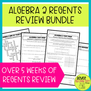 Preview of Algebra 2 Regents Review - Algebra 2 End of Year New York State Test Prep Bundle