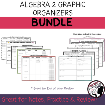 Preview of Algebra 2 Graphic Organizers | BUNDLE