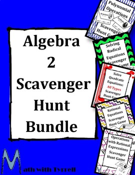 Preview of Algebra 2 Scavenger Hunt Bundle