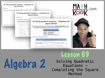 solve quadratic equation by completing the square