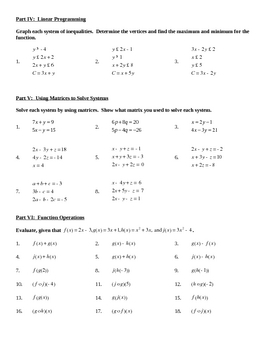 Algebra 2 Solving Systems Of Equations Test Review By Lexie Tpt