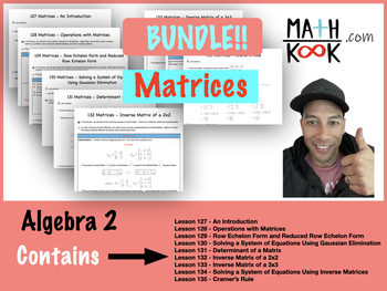 Preview of Algebra 2 - Matrices - BUNDLE!!