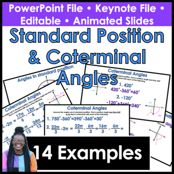 Preview of Algebra 2 | Standard Position and Coterminal Angles Lesson PowerPoint