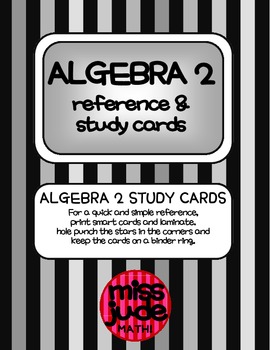 Preview of Algebra 2 Test Review & Study Reference Resource