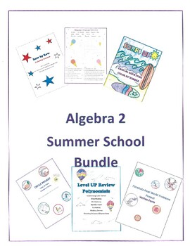 Preview of Algebra 2 Summer School Activity Bundle