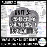 Systems of Equations and Inequalities Unit Bundle (Algebra