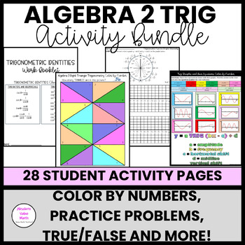 Preview of Algebra 2 Trig Bundle | Trig Activities | Unit Circle | Graphing Trig Functions