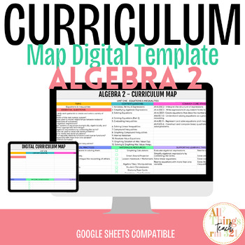 Preview of Algebra 2/Trigonometry Digital Curriculum Map (Already Filled Out)