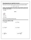 Logarithmic Equations Worksheet Teaching Resources Teachers Pay