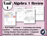Algebra 2 - Unit 1: Algebra 1 Review Notes