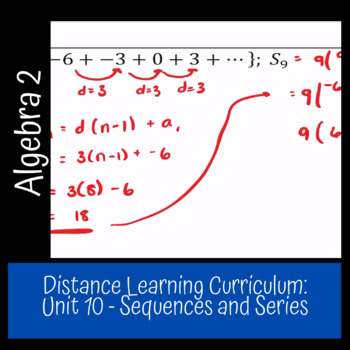 Preview of Algebra 2 Unit 10: Sequences and Series