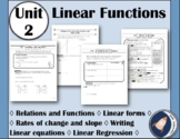 Algebra 2 - Unit 2: Linear Functions