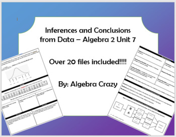 Preview of Algebra 2 - Unit 7 Inferences and Conclusions from Data Unit Bundle