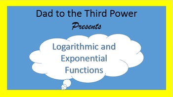 Preview of Algebra 2 Unit on Logarithms and exponential equations with power point lessons