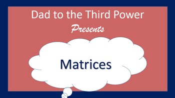 Preview of Algebra 2 Unit on Matrices with power points