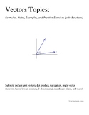 Algebra 2 Vectors Topics