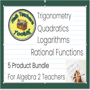 Preview of Algebra 2 - Year Long Lessons Bundle