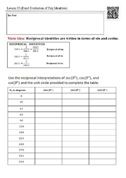 Preview of Algebra 2 and Trigonometry Curriculum - Common Core