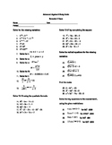 Algebra 2 with Trig Sem 2 Study Guide