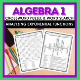 Algebra Analyzing Exponential Functions Vocabulary Crosswo