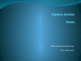 Algebra Anchor Notes