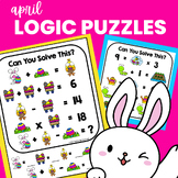 Algebra April Critical Thinking Emoji Logic Puzzles