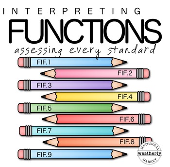 Preview of FUNCTIONS Interpreting Functions TEST PREP