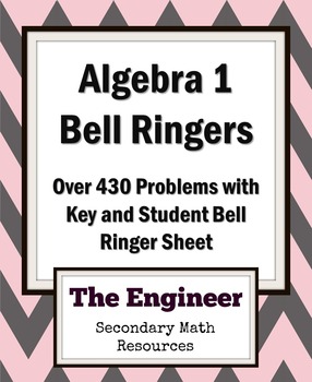 Preview of Algebra Bell Ringer / Do Now / Warm Up Packet (over 430 Problems)