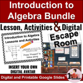 Introduction to Algebra | Task Cards | Digital Escape Room