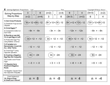 Preview of Algebra Bundle F: Solve for Variable in Proportions w/ Algebraic methods
