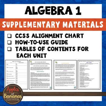 Preview of Algebra 1 Supplementary Materials