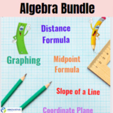 Algebra Bundle - slope, distance formula, midpoint, point-