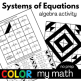 Algebra Solving Systems of Equations Activity | Color My Math
