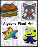 Algebra Coloring Activity Pixel Art | Color by Number Page