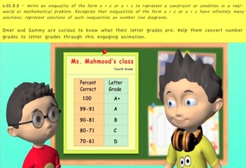 Preview of Common Core Math –Inequality and Number Line