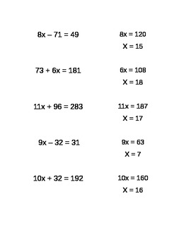 Preview of Algebra Concentration