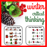 Algebra Critical Thinking Winter Christmas Logic Puzzles