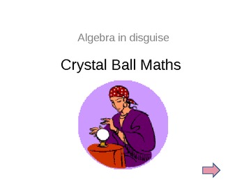 Preview of Algebra: Crystal Ball Math POWERPOINT