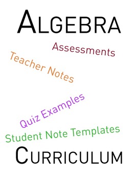 Preview of Algebra Curriculum and Student Workbook - All Six Units