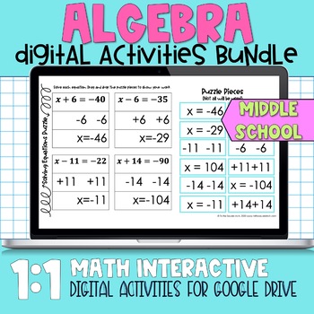 Preview of Algebra Digital Activities