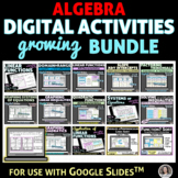 Algebra Digital Activities Bundle, Print and digital Googl