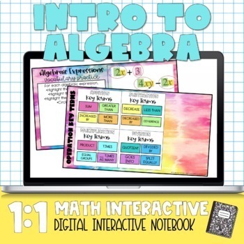 Preview of Algebra Digital Interactive Notebook