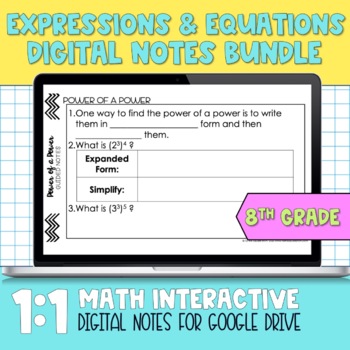 Preview of Algebra Digital Notes
