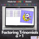 Algebra Digital Puzzle Pixel Art Factoring Trinomials (whe