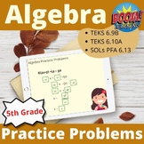 Algebra Distance Learning Math Boom Cards